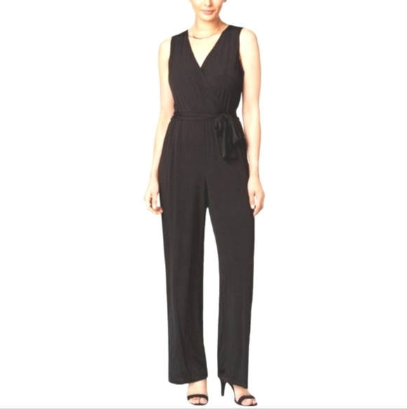 Nwt New York collection black jumpsuit size large - Picture 1 of 4